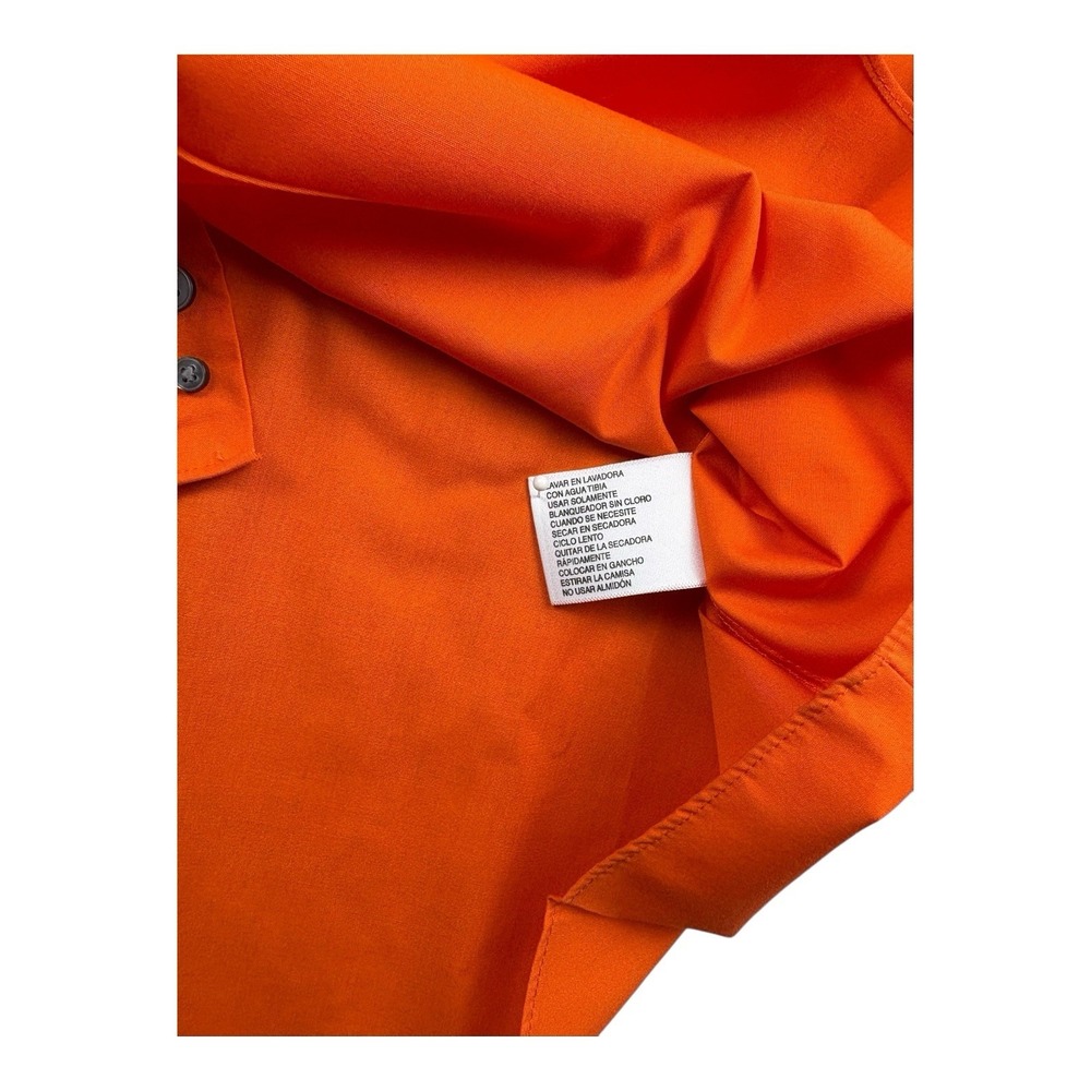 JF J. Ferrar Slim Fit Orange Dress Shirt XL 17-17.5 32/33 Long Sleeve - Picture 5 of 8